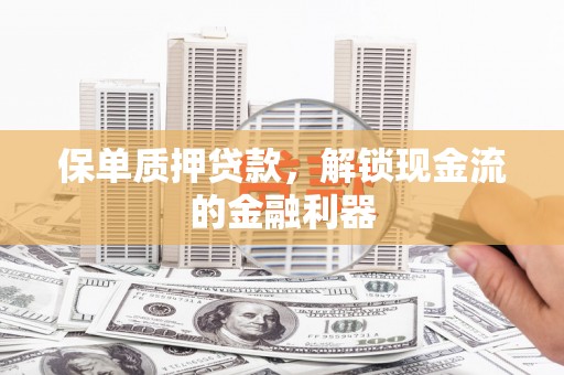 丹徒保单质押贷款，解锁现金流的金融利器