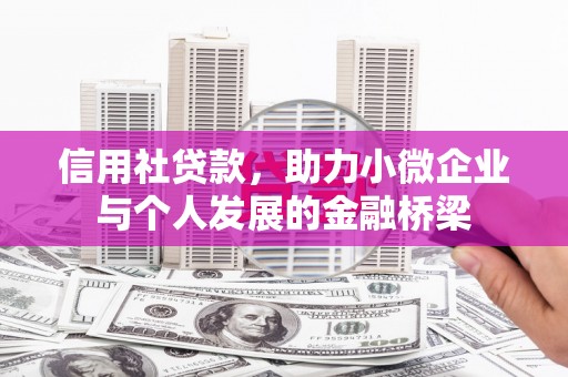丹徒信用社贷款，助力小微企业与个人发展的金融桥梁