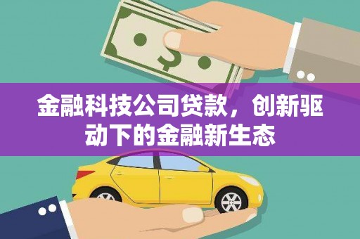 丹徒金融科技公司贷款，创新驱动下的金融新生态