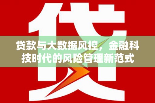 丹徒贷款与大数据风控，金融科技时代的风险管理新范式
