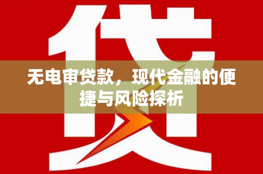 丹徒无电审贷款，现代金融的便捷与风险探析