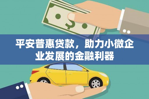 丹徒平安普惠贷款，助力小微企业发展的金融利器