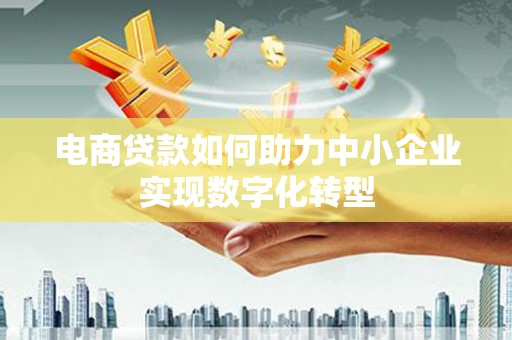 丹徒电商贷款如何助力中小企业实现数字化转型