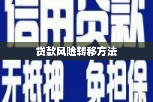 丹徒贷款风险转移方法