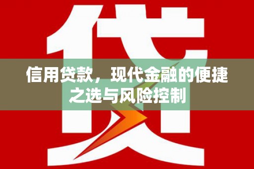 丹徒信用贷款，现代金融的便捷之选与风险控制