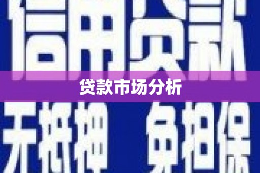 丹徒贷款市场分析