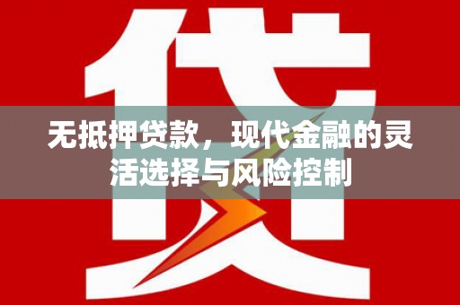 丹徒无抵押贷款，现代金融的灵活选择与风险控制
