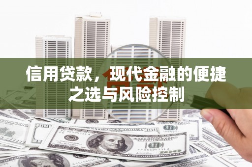 丹徒信用贷款，现代金融的便捷之选与风险控制