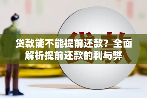 丹徒贷款能不能提前还款？全面解析提前还款的利与弊