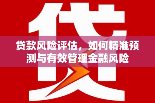 丹徒贷款风险评估，如何精准预测与有效管理金融风险