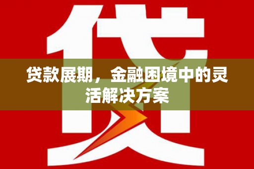 丹徒贷款展期，金融困境中的灵活解决方案