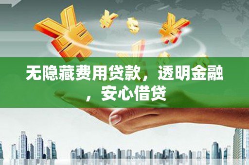 丹徒无隐藏费用贷款，透明金融，安心借贷