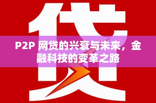 丹徒P2P 网贷的兴衰与未来，金融科技的变革之路