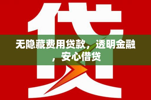 丹徒无隐藏费用贷款，透明金融，安心借贷