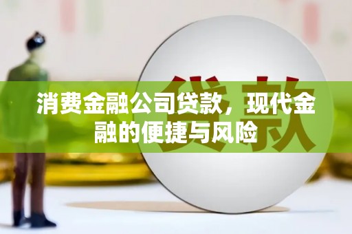 丹徒消费金融公司贷款，现代金融的便捷与风险