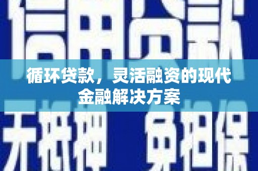 丹徒循环贷款，灵活融资的现代金融解决方案