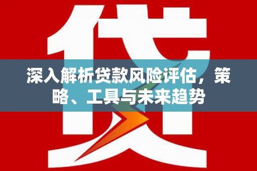丹徒深入解析贷款风险评估，策略、工具与未来趋势