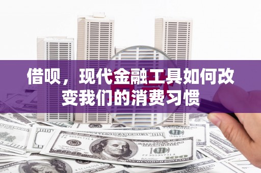 丹徒借呗，现代金融工具如何改变我们的消费习惯