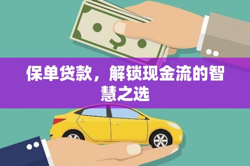 丹徒保单贷款，解锁现金流的智慧之选