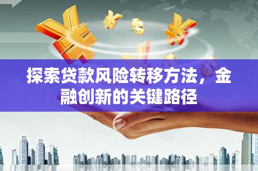 丹徒探索贷款风险转移方法，金融创新的关键路径