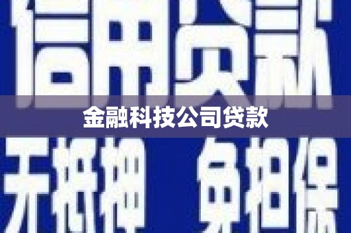 丹徒金融科技公司贷款